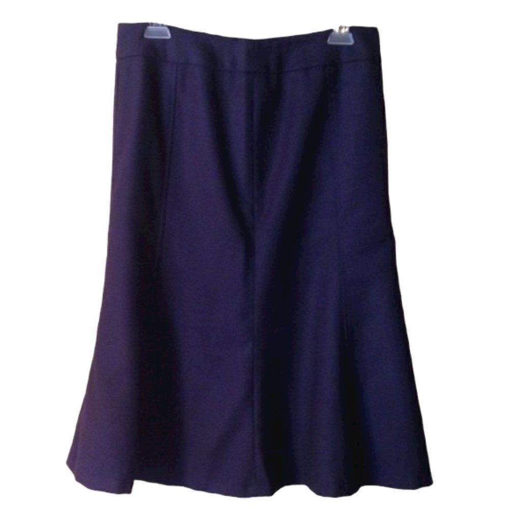 Pendleton 100% Virgin Wool Skirt with Side Zipper Navy Blue 6